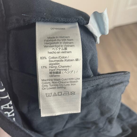 Madewell Cotton Hemp Blend Pleated Relaxed Straight Trouser US Men's 35X32 - Picture 5 of 6